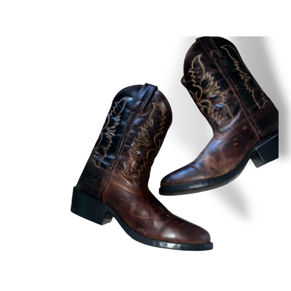 Dan Post Almond Toe Cowboy Cowgirl Children Boots Rodeo Size 3D